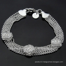 Wholesale Rose 925 Silver Bracelets for Women BSS-015